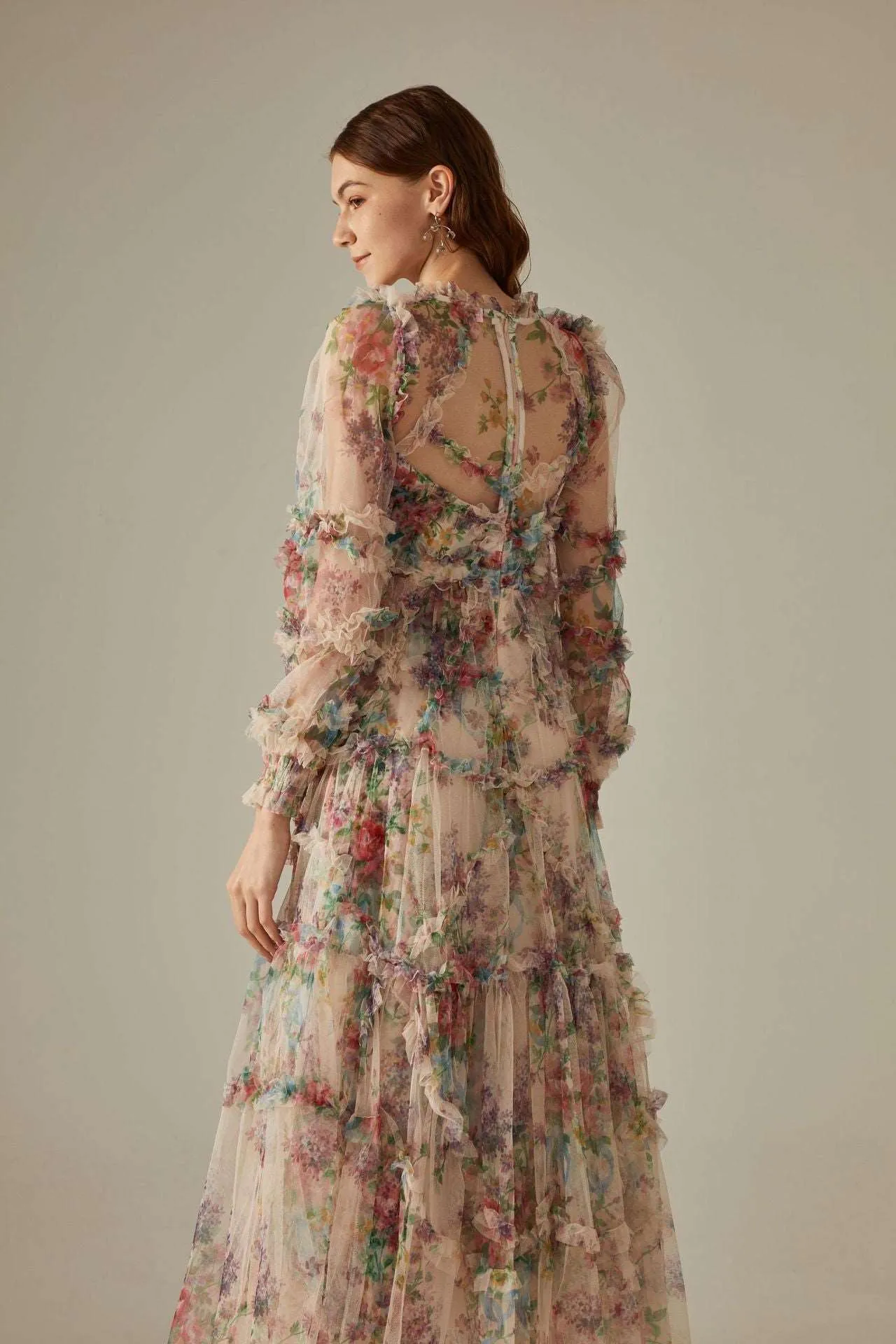 Women's Elegant Organza Pleated Dress