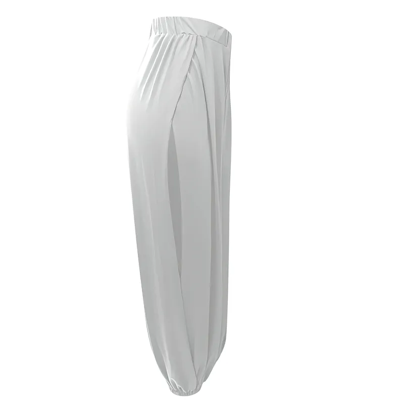 Women's Loose Sweatpants with Elastic Waist and Side Splits - SF1458