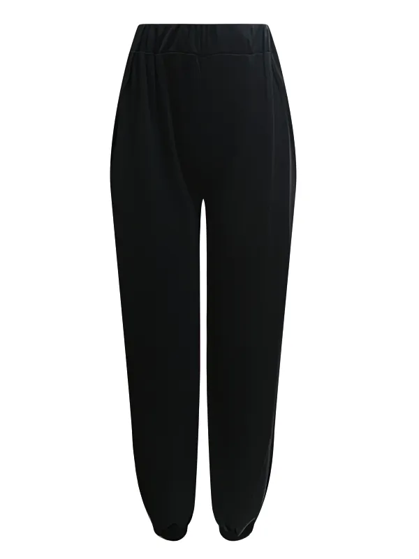 Women's Loose Sweatpants with Elastic Waist and Side Splits - SF1458