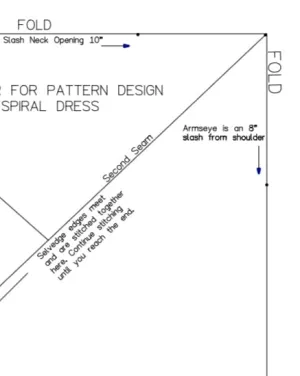 Zero Waste Spiral Dress Pattern Download Center For Pattern Design